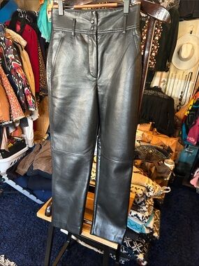 Wilfred Black Faux Leather Pants